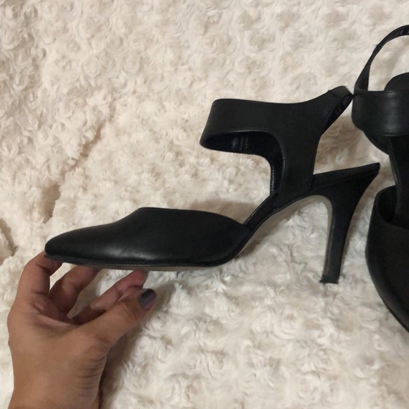 Paul green black leather heels with Velcro ankle strap size 7 - Picture 3 of 10